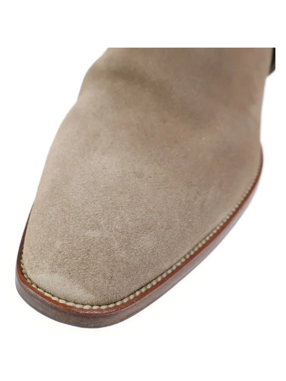 Saint Laurent Paris Wyatt Ring Boots High Cut Beige
